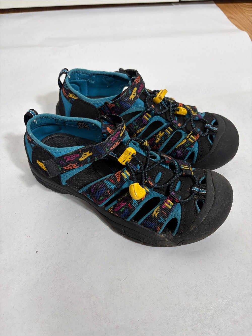 Keen Kids Sandal in Teal with Multicolor Accents youth size 4